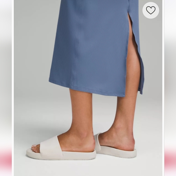 lululemon All Aligned Ribbed Midi Dress oasis blue sz 4 NWT - Picture 5 of 6